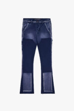 BLUE STACKED FLARE JEAN