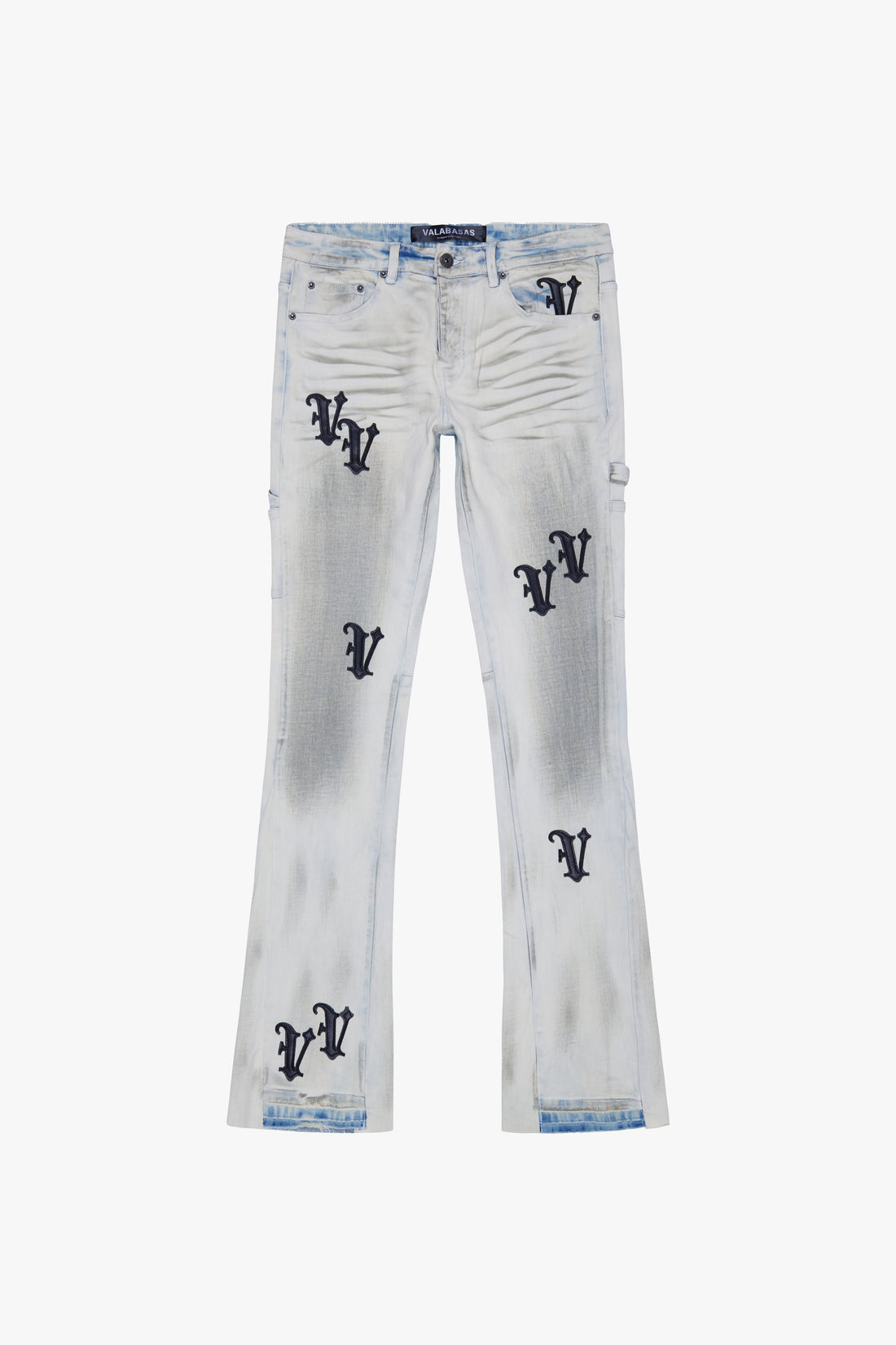 LT BLUE WASH STACKED JEAN