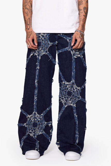 "ARCHANE" DARK BLUE BAGGY DENIM JEAN