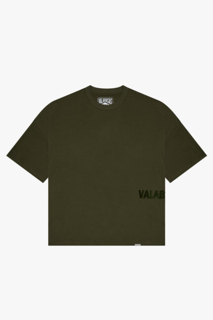 "BASIC" GREEN OVERSIZED TEE