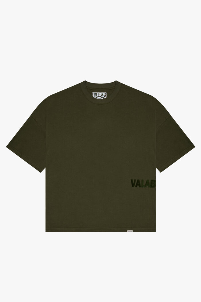 "BASIC" GREEN OVERSIZED TEE