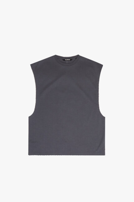 "SLICE" DK. GREY CUTOFF TEE