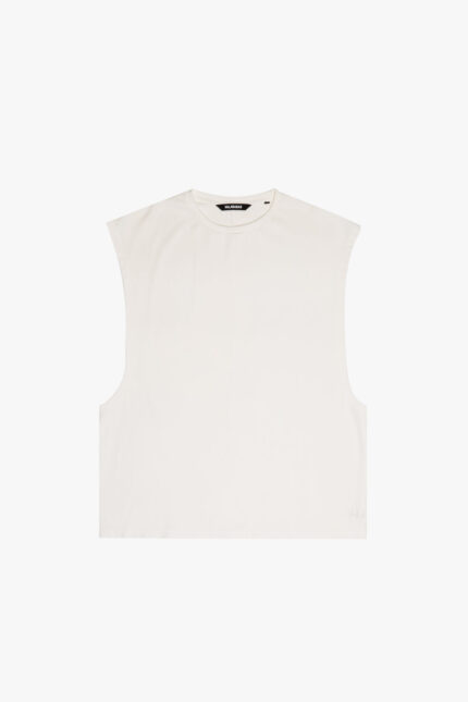 "SLICE" WHITE CUTOFF TEE